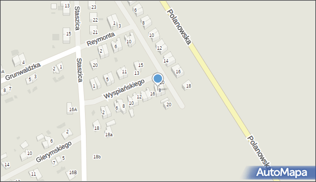 Sławno, Wyspiańskiego Stanisława, 18, mapa Sławno