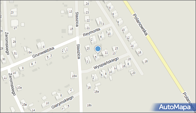 Sławno, Wyspiańskiego Stanisława, 7, mapa Sławno