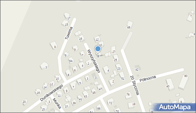 Ślesin, Wyszyńskiego Stefana, ks. prym. kard., 8, mapa Ślesin