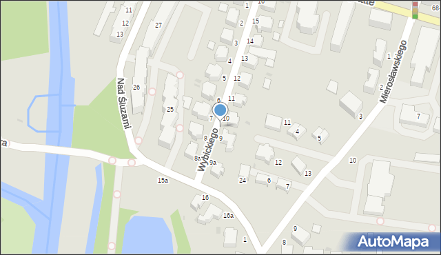 Słupsk, Wybickiego Józefa, gen., 74, mapa Słupska