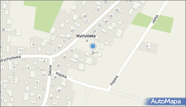 Sokolniki, Wychylówka, 16, mapa Sokolniki