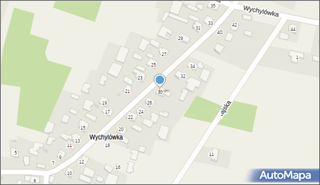 Sokolniki, Wychylówka, 30, mapa Sokolniki