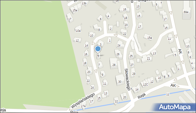 Sopot, Wyspiańskiego Stanisława, 5, mapa Sopotu