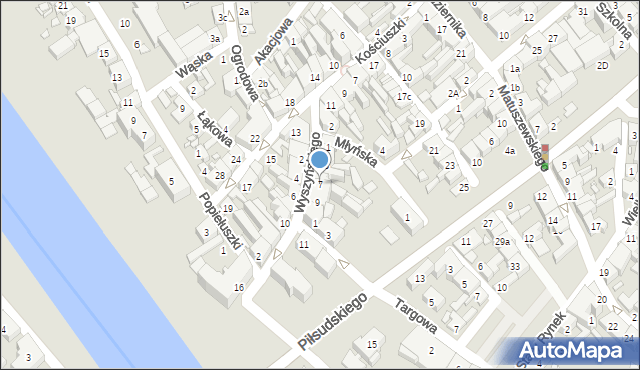 Śrem, Wyszyńskiego Stefana, ks. prym. kard., 7, mapa Śrem