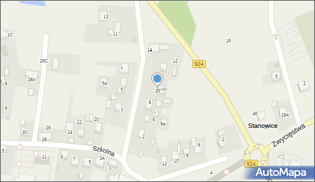 Stanowice, Wyzwolenia, 10, mapa Stanowice