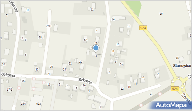 Stanowice, Wyzwolenia, 3, mapa Stanowice