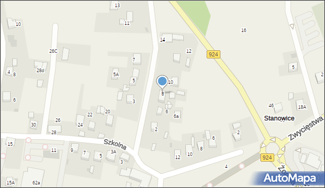 Stanowice, Wyzwolenia, 8, mapa Stanowice