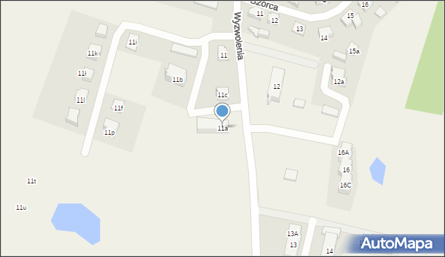 Stara Kiszewa, Wyzwolenia, 11a, mapa Stara Kiszewa