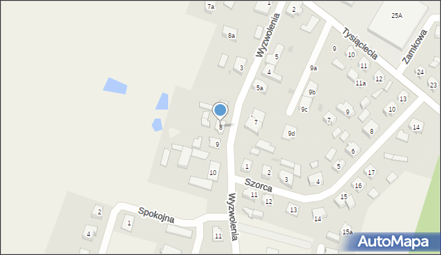 Stara Kiszewa, Wyzwolenia, 8, mapa Stara Kiszewa