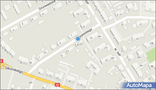 Starogard Gdański, Wybickiego Józefa, gen., 8, mapa Starogard Gdański