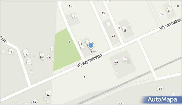 Stary Dybów, Wyszyńskiego Stefana, ks. kard., 5, mapa Stary Dybów