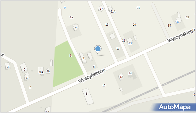 Stary Dybów, Wyszyńskiego Stefana, ks. kard., 9, mapa Stary Dybów