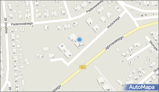 Stęszew, Wybickiego Józefa, gen., 10, mapa Stęszew