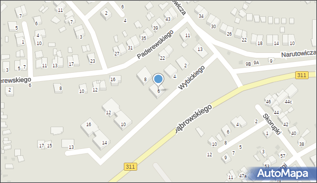 Stęszew, Wybickiego Józefa, gen., 6, mapa Stęszew