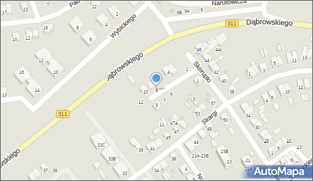 Stęszew, Wyszyńskiego Stefana, ks. kard., 8, mapa Stęszew