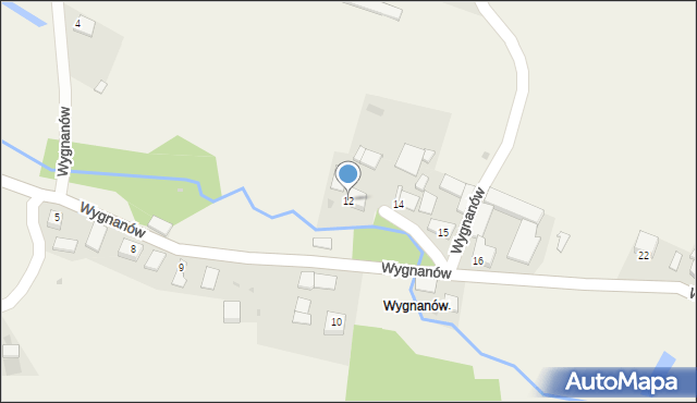 Stręgoborzyce, Wygnanów, 12, mapa Stręgoborzyce