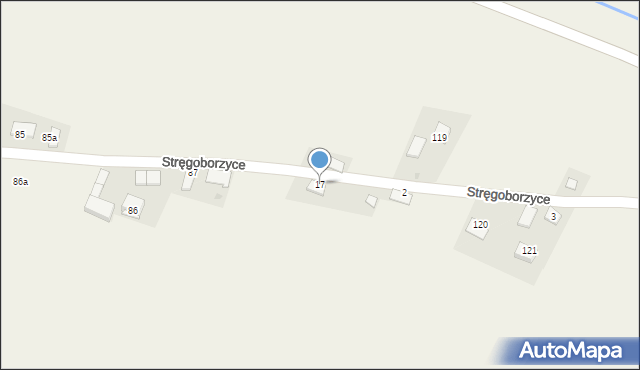 Stręgoborzyce, Wygnanów, 17, mapa Stręgoborzyce