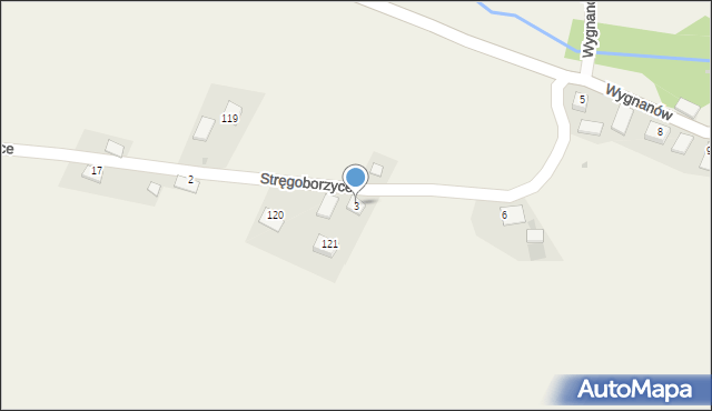 Stręgoborzyce, Wygnanów, 3, mapa Stręgoborzyce