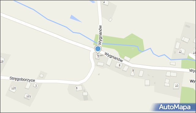 Stręgoborzyce, Wygnanów, 5, mapa Stręgoborzyce