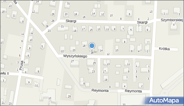 Strzebielino, Wyszyńskiego Stefana, ks. kard., 16, mapa Strzebielino