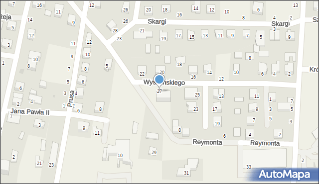 Strzebielino, Wyszyńskiego Stefana, ks. kard., 27, mapa Strzebielino