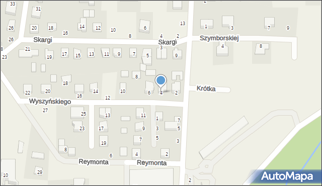 Strzebielino, Wyszyńskiego Stefana, ks. kard., 4, mapa Strzebielino