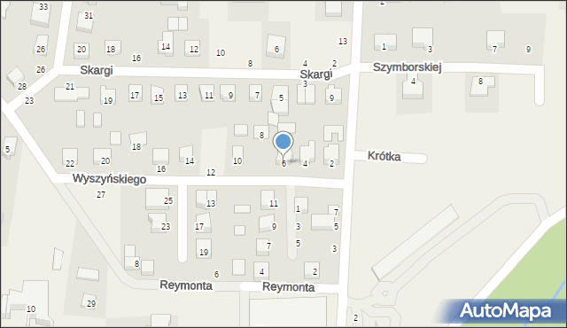 Strzebielino, Wyszyńskiego Stefana, ks. kard., 6, mapa Strzebielino