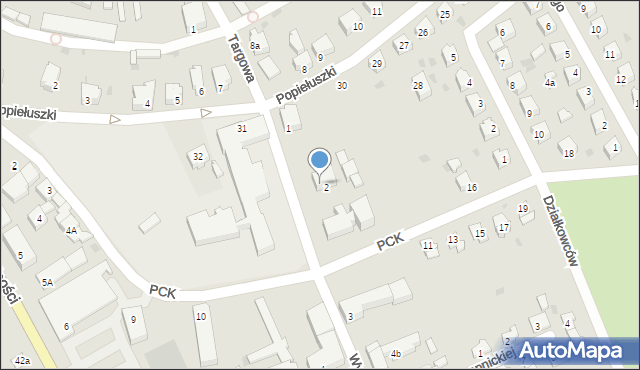 Strzelce Krajeńskie, Wyszyńskiego Stefana, ks. kard., 2a, mapa Strzelce Krajeńskie