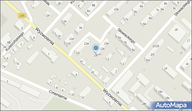 Strzelce Krajeńskie, Wyzwolenia, 13c, mapa Strzelce Krajeńskie