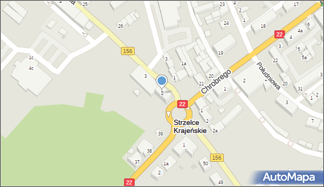 Strzelce Krajeńskie, Wyzwolenia, 2, mapa Strzelce Krajeńskie