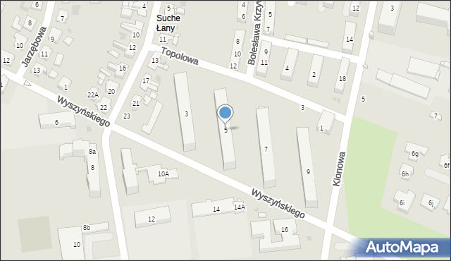 Strzelce Opolskie, Wyszyńskiego Stefana, ks. kard., 5, mapa Strzelce Opolskie