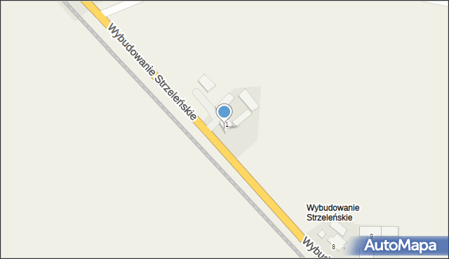 Strzelno Klasztorne, Wybudowanie Strzeleńskie, 6, mapa Strzelno Klasztorne