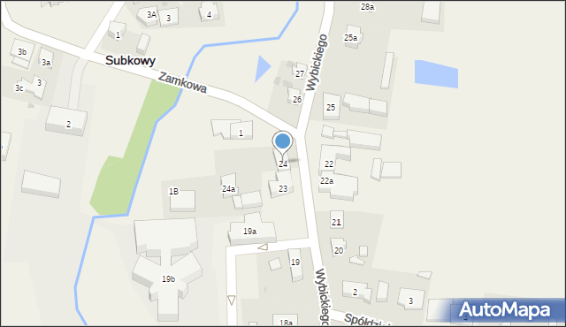 Subkowy, Wybickiego Józefa, gen., 24, mapa Subkowy