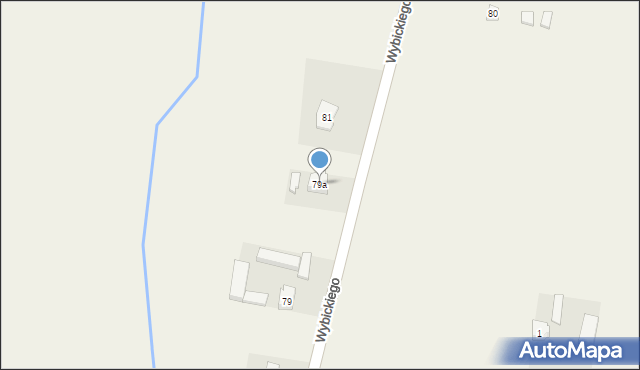 Subkowy, Wybickiego Józefa, gen., 79a, mapa Subkowy