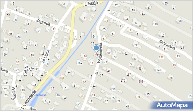 Sułkowice, Wyzwolenia, 18, mapa Sułkowice