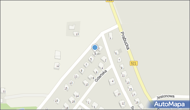 Susz, Wyszyńskiego Stefana, ks. kard., 3, mapa Susz