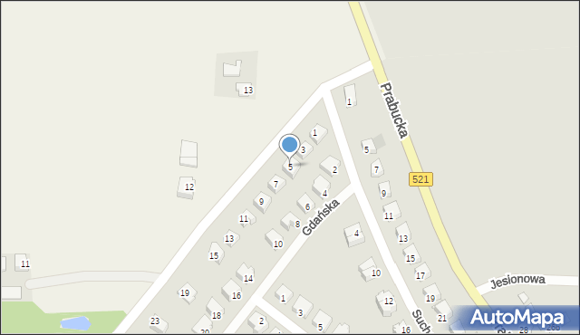 Susz, Wyszyńskiego Stefana, ks. kard., 5, mapa Susz