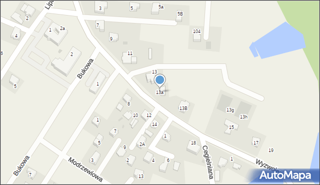 Suszec, Wyzwolenia, 13a, mapa Suszec