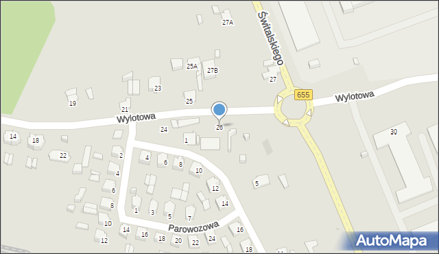 Suwałki, Wylotowa, 26, mapa Suwałk