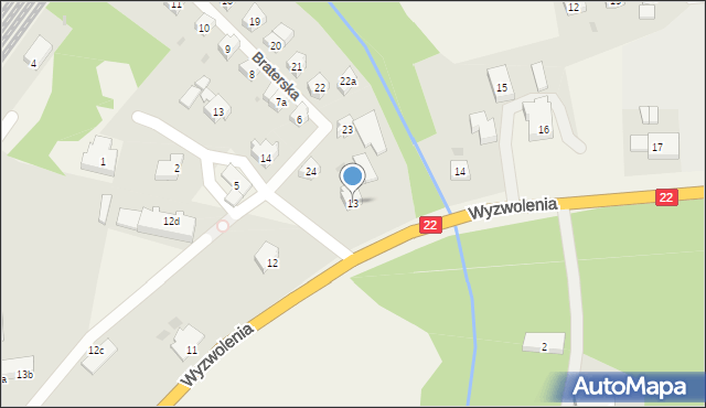 Swarożyn, Wyzwolenia, 13, mapa Swarożyn