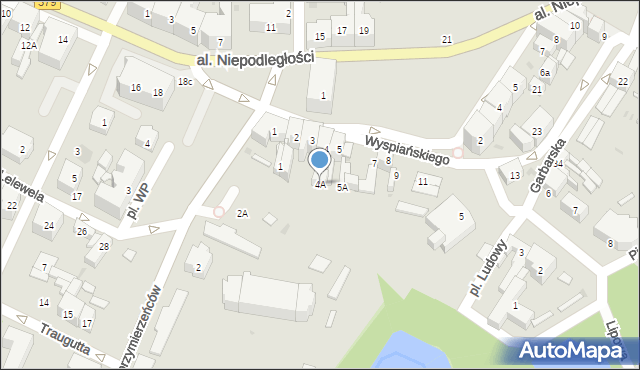 Świdnica, Wyspiańskiego Stanisława, 4A, mapa Świdnicy