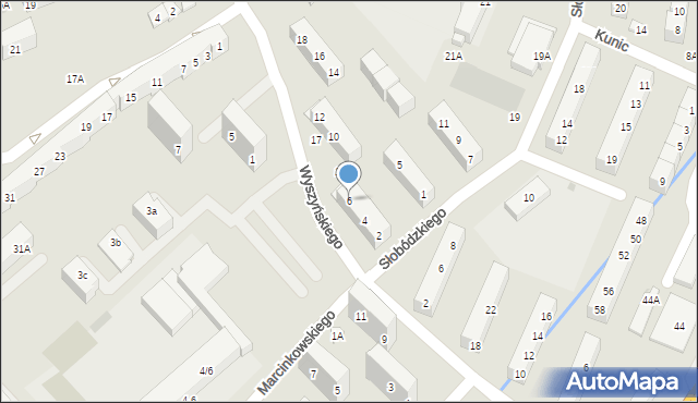 Świdnica, Wyszyńskiego Stefana, ks. kard., 6, mapa Świdnicy