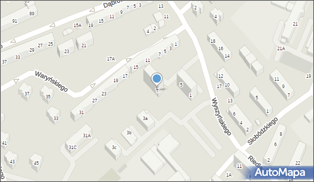 Świdnica, Wyszyńskiego Stefana, ks. kard., 7, mapa Świdnicy