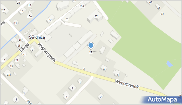 Świdnica, Wypoczynek, 2B, mapa Świdnicy