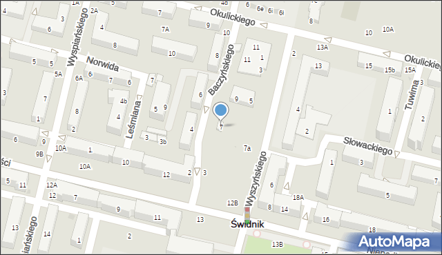 Świdnik, Wyszyńskiego Stefana, ks. kard., 7, mapa Świdnika