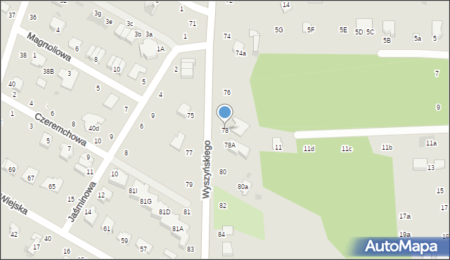 Świdnik, Wyszyńskiego Stefana, ks. kard., 78, mapa Świdnika