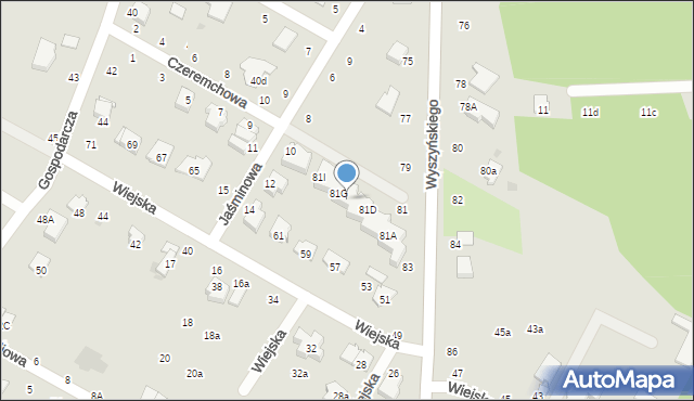 Świdnik, Wyszyńskiego Stefana, ks. kard., 81F, mapa Świdnika