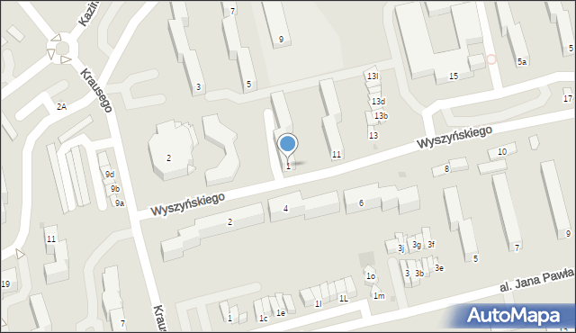 Świecie, Wyszyńskiego Stefana, ks. kard., 1, mapa Świecie