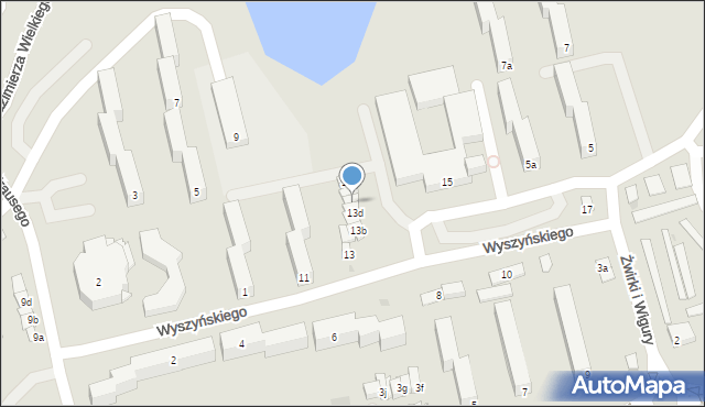 Świecie, Wyszyńskiego Stefana, ks. kard., 13f, mapa Świecie