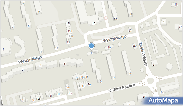 Świecie, Wyszyńskiego Stefana, ks. kard., 8, mapa Świecie